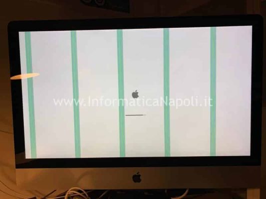 problema imac scheda video righe verticali artifizi